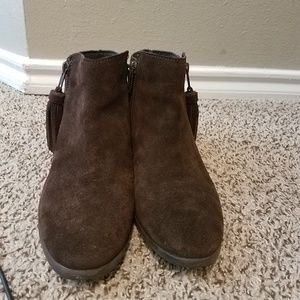 Chocolate Brown Suede Ankle Boots